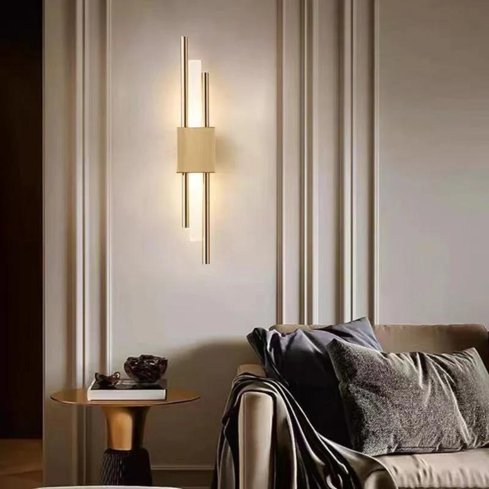 Refined Radiance Marble Accents Wall Light | Souliia