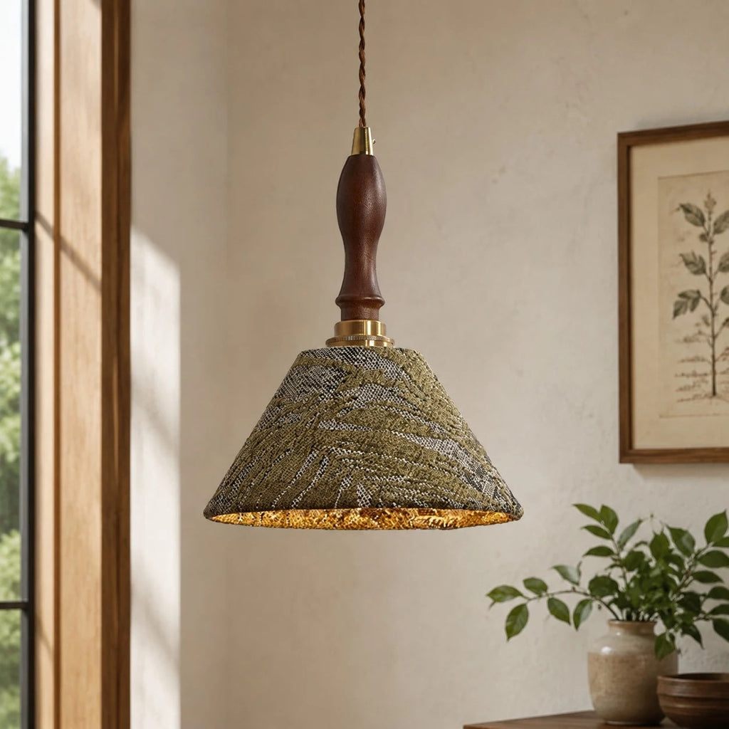 Wabi-sabi-pendellampe i stof | Souliia