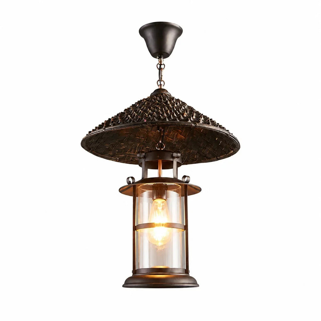 Rustic Industrial Solid Wood Pendant Light Collection | Souliia