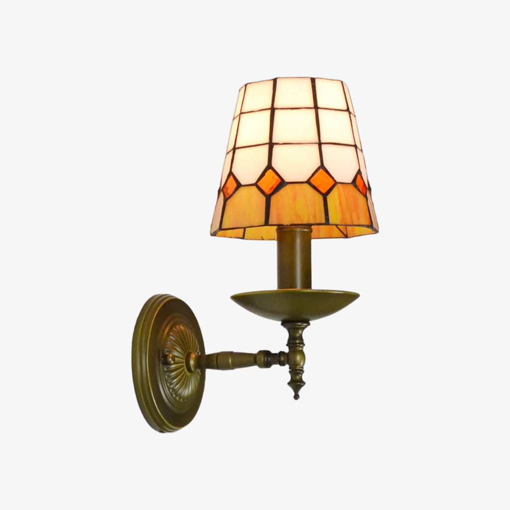 TF Tivanny Vintage Retro Buntglas-Wandlampe für Schlafzimmer und Eingangsbereiche | Souliia