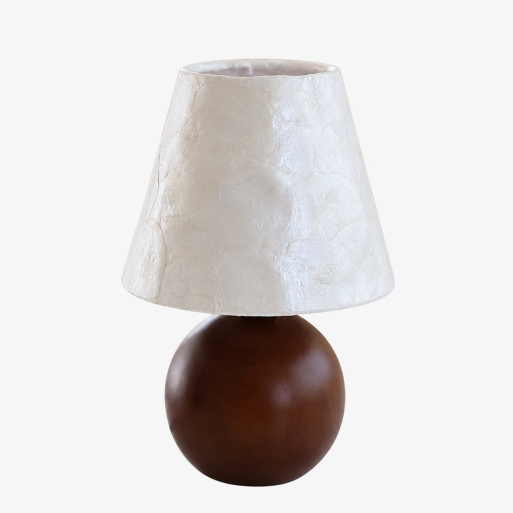 Soft Shade Crafted Table Lamp with Coastal Farmhouse Style for Living Room Decor | Souliia