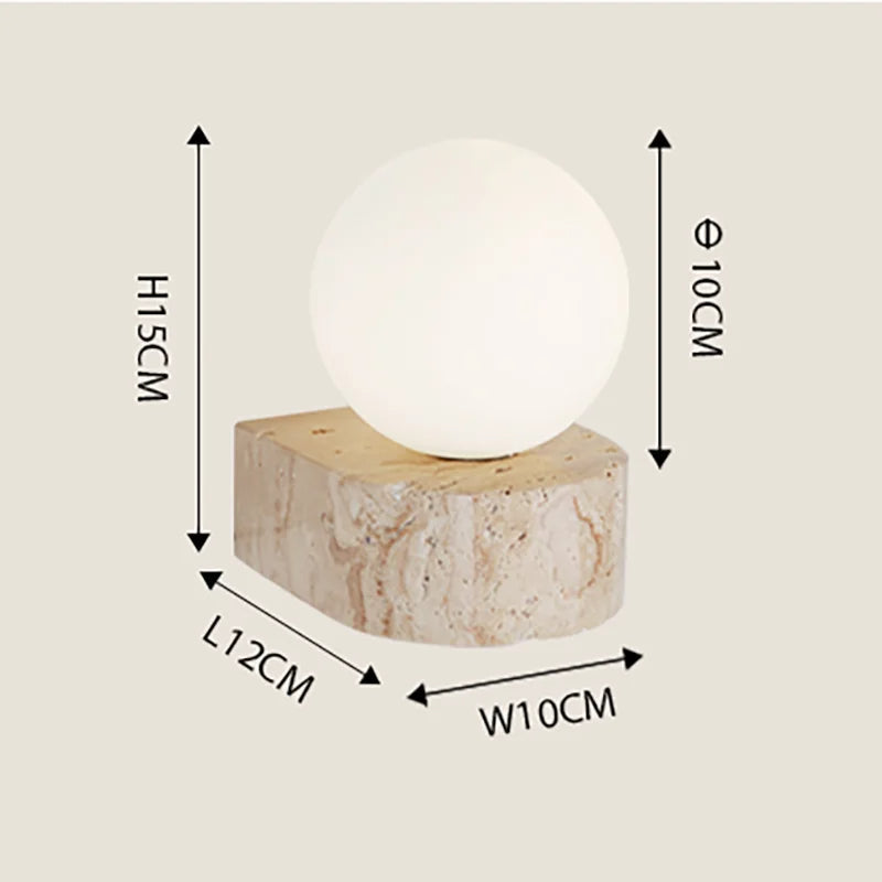 Travertine Hemisphere Wall Sconce | Souliia