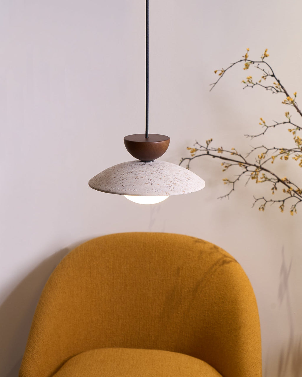 Tia Travertine Pendant Lamp | Souliia
