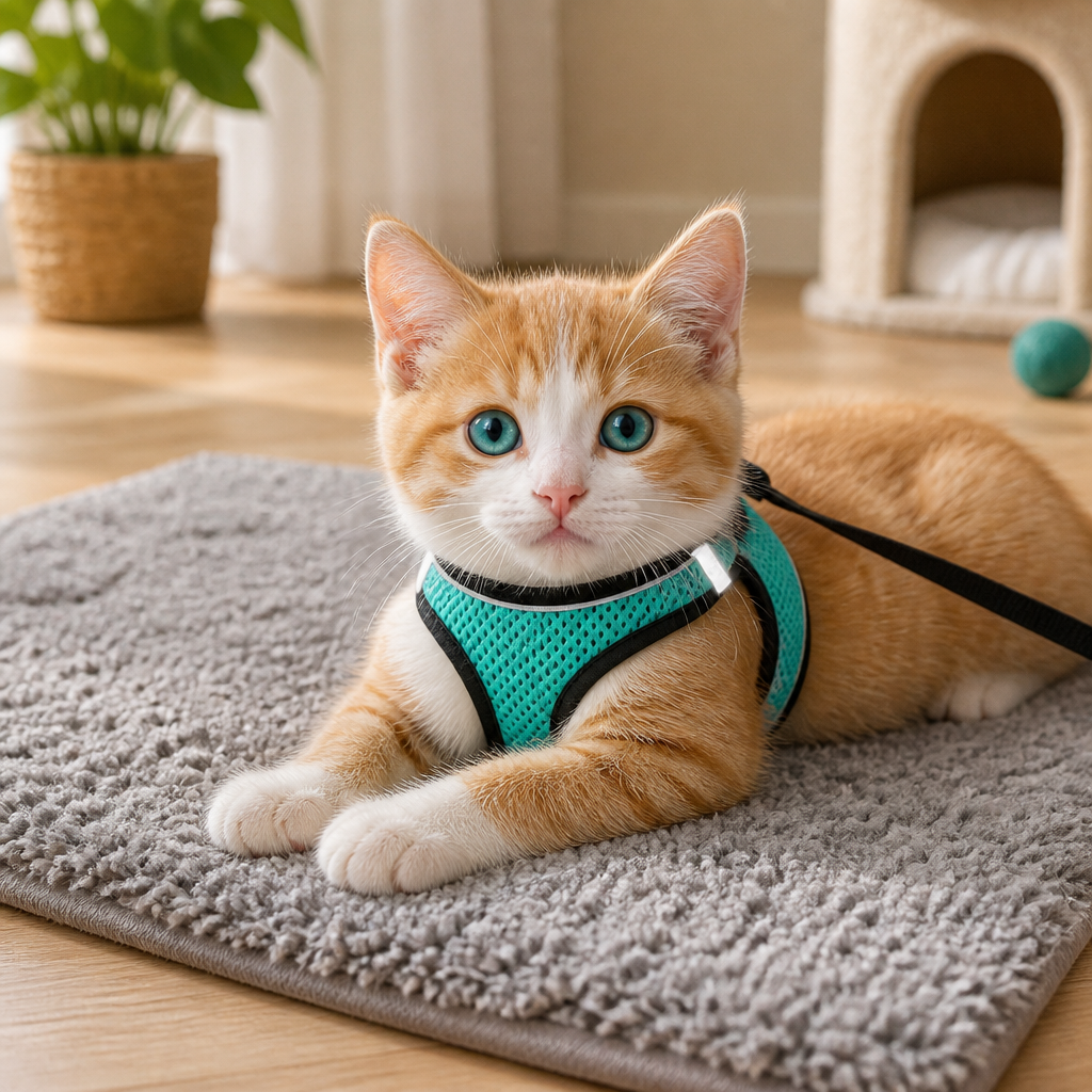 WhiskerGuard Comfort Harness — Τυλίξτε τη γάτα σας με ήρεμη, ασφαλή και απόδραση-αποτρεπτική ελευθερία - Souliia