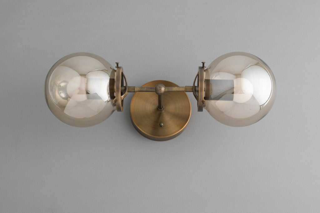 Lumio Globe Clear Glass – Modern Industrial Bathroom Vanity Light | Souliia