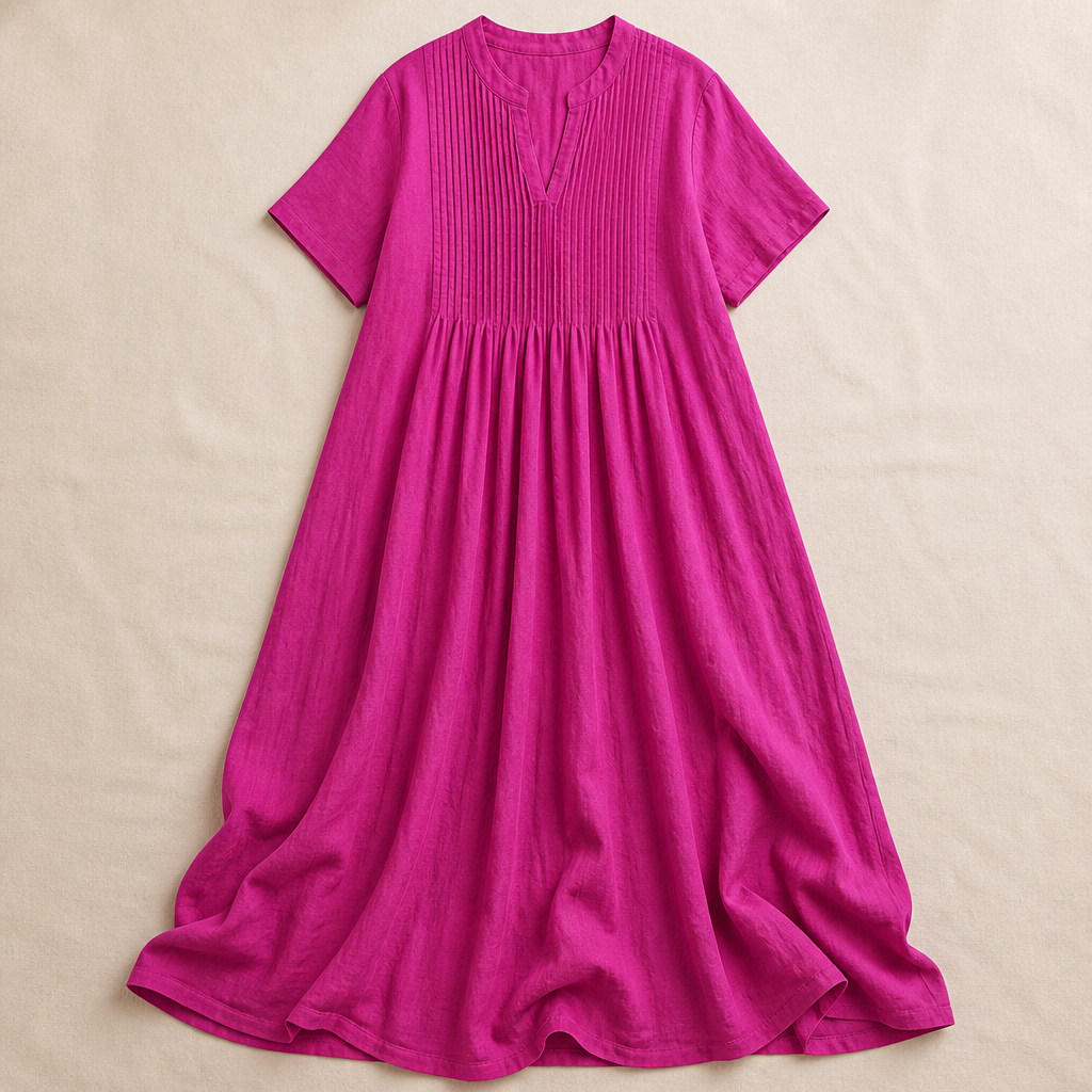 VexaLuxe Pleated Dress — Unleash Effortless Grace and All-Day Cool Confidence - Souliia