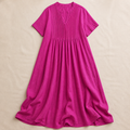 VexaLuxe Pleated Dress — Unleash Effortless Grace and All-Day Cool Confidence - Souliia
