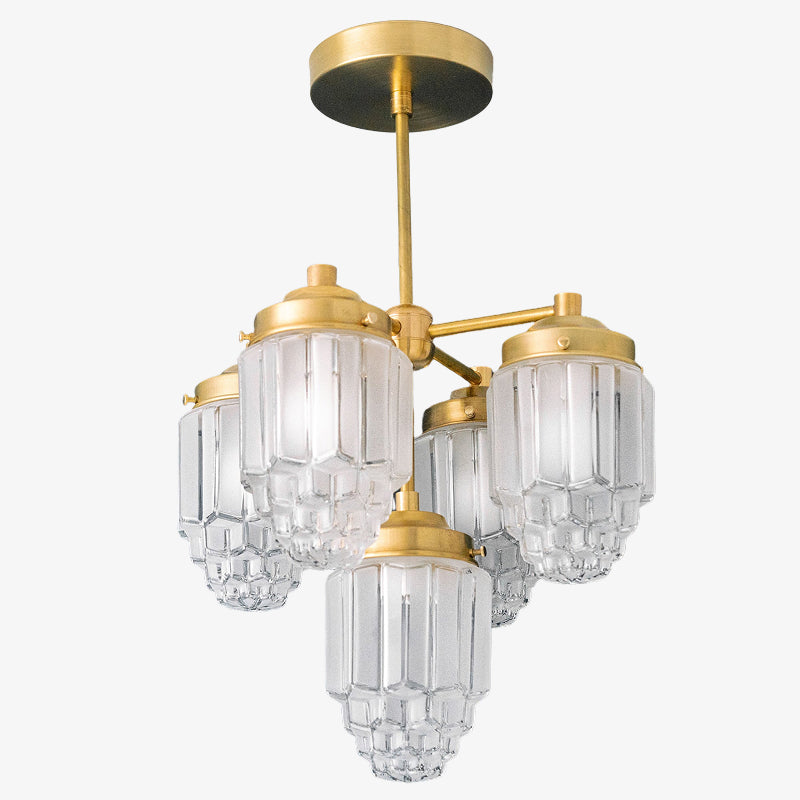 Tierlux Glas Moderner Art Deco Mehrarm-Glas-Kronleuchter – Premium Deckenleuchte für Wohnzimmer oder Essbereich | Souliia