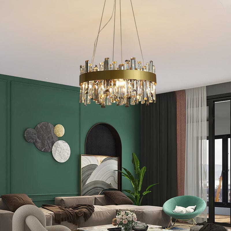 Liora Gold Plated Stainless Steel Crystal Pendant Chandelier