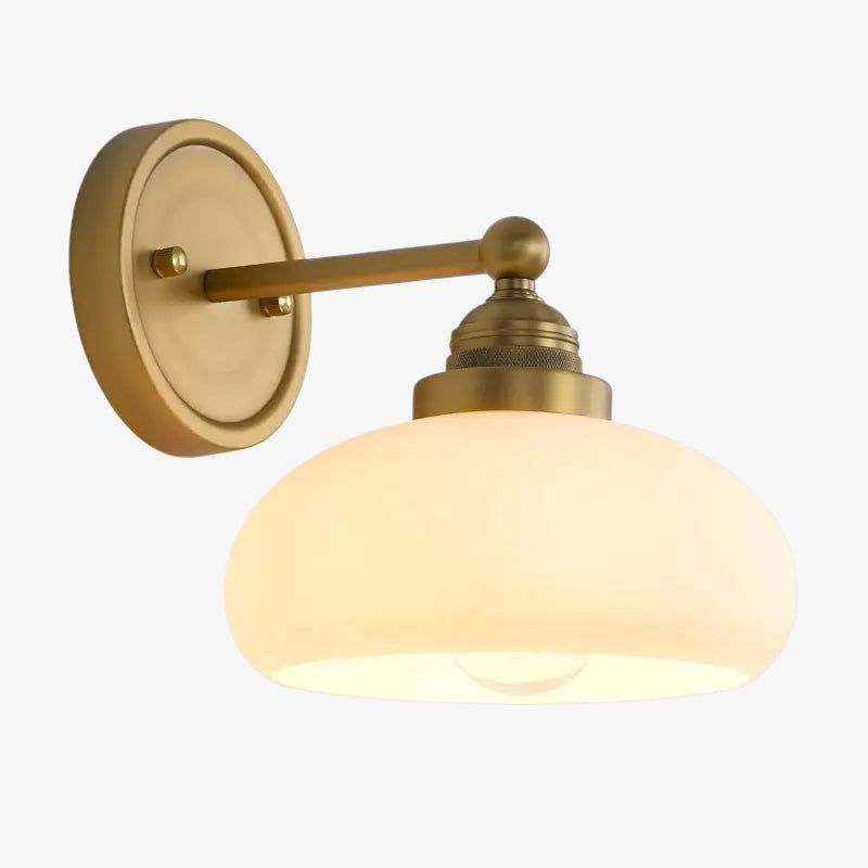 Velora Vintage Industrial Wall Sconce with Glass Shade for Hallway and Entryway | Souliia