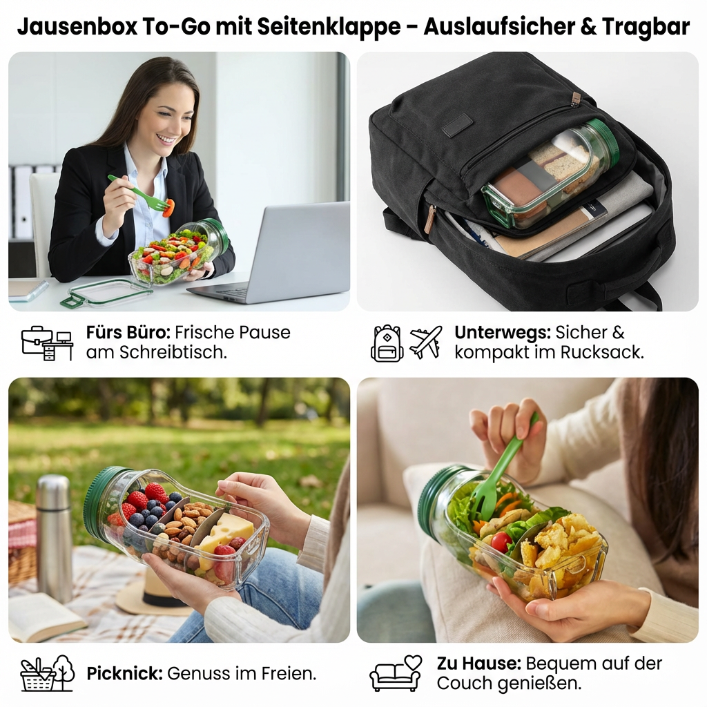 Travel-Friendly Food Container – Keep Meals Fresh, Crunchy, and Spill-Free - Souliia