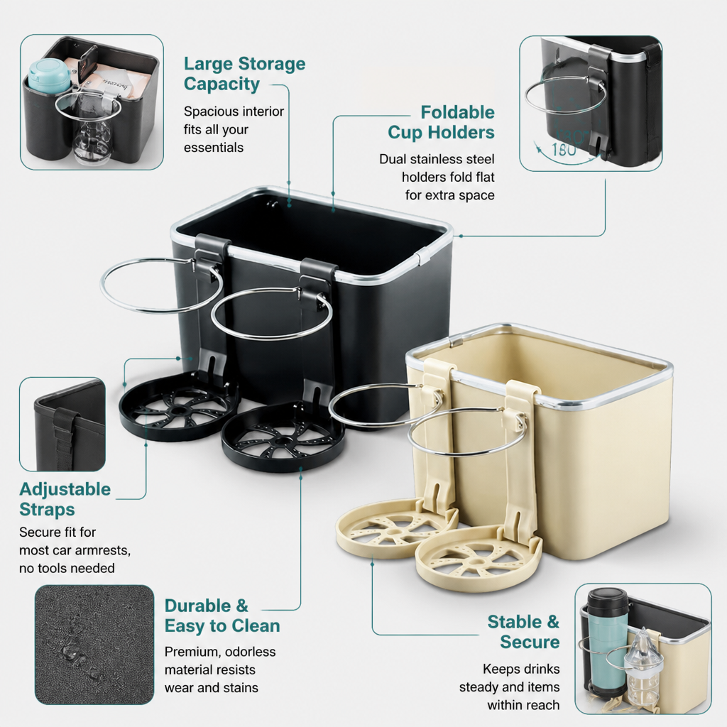 VeloceGuard — Take Back Your Drive with Ultimate Order and Spill-Proof Peace of Mind - Souliia