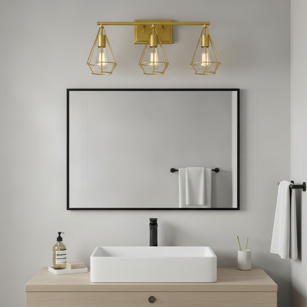 Solanivelo Retro Metal Wall Light with Diamond Hollow Shades for Kitchen Island | Souliia