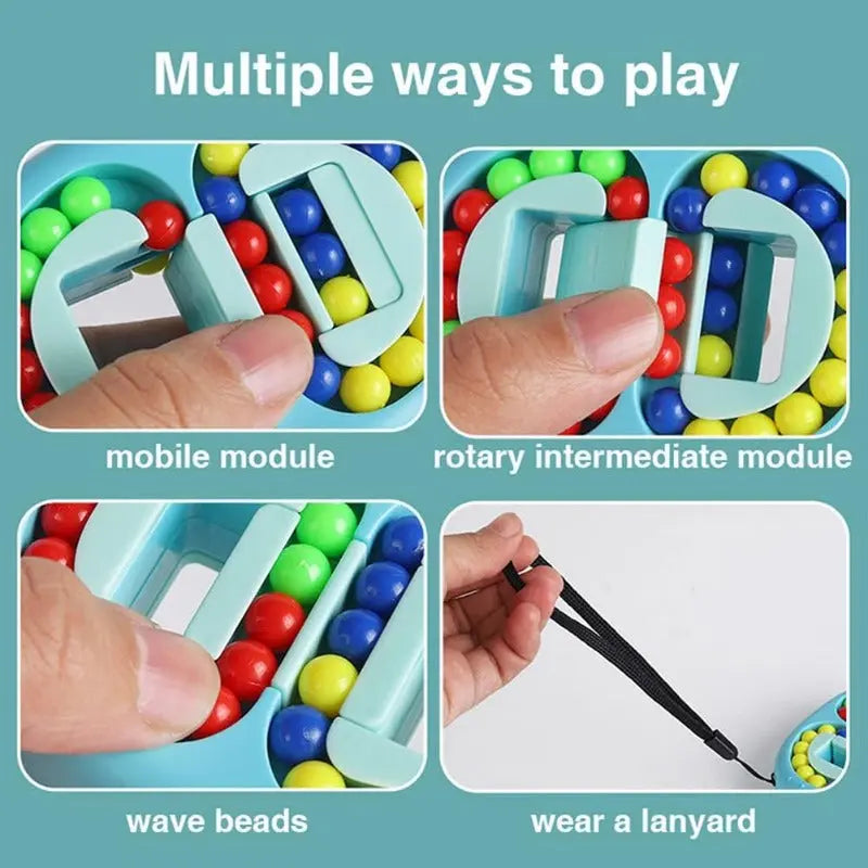 Puzzle fidget rotatif en forme de haricot — améliore la logique et la reconnaissance des couleurs - Souliia