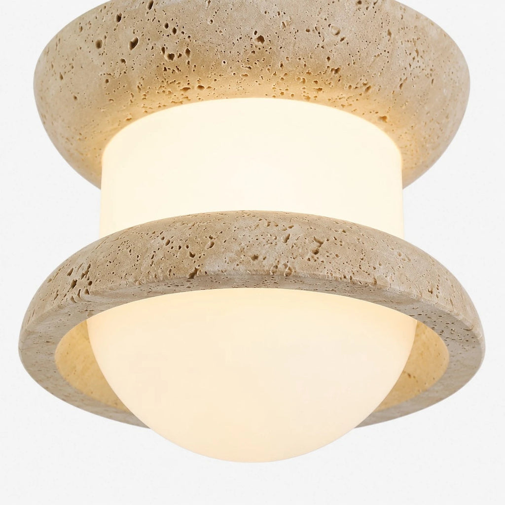 Travertine Stone Pendant Light | Souliia