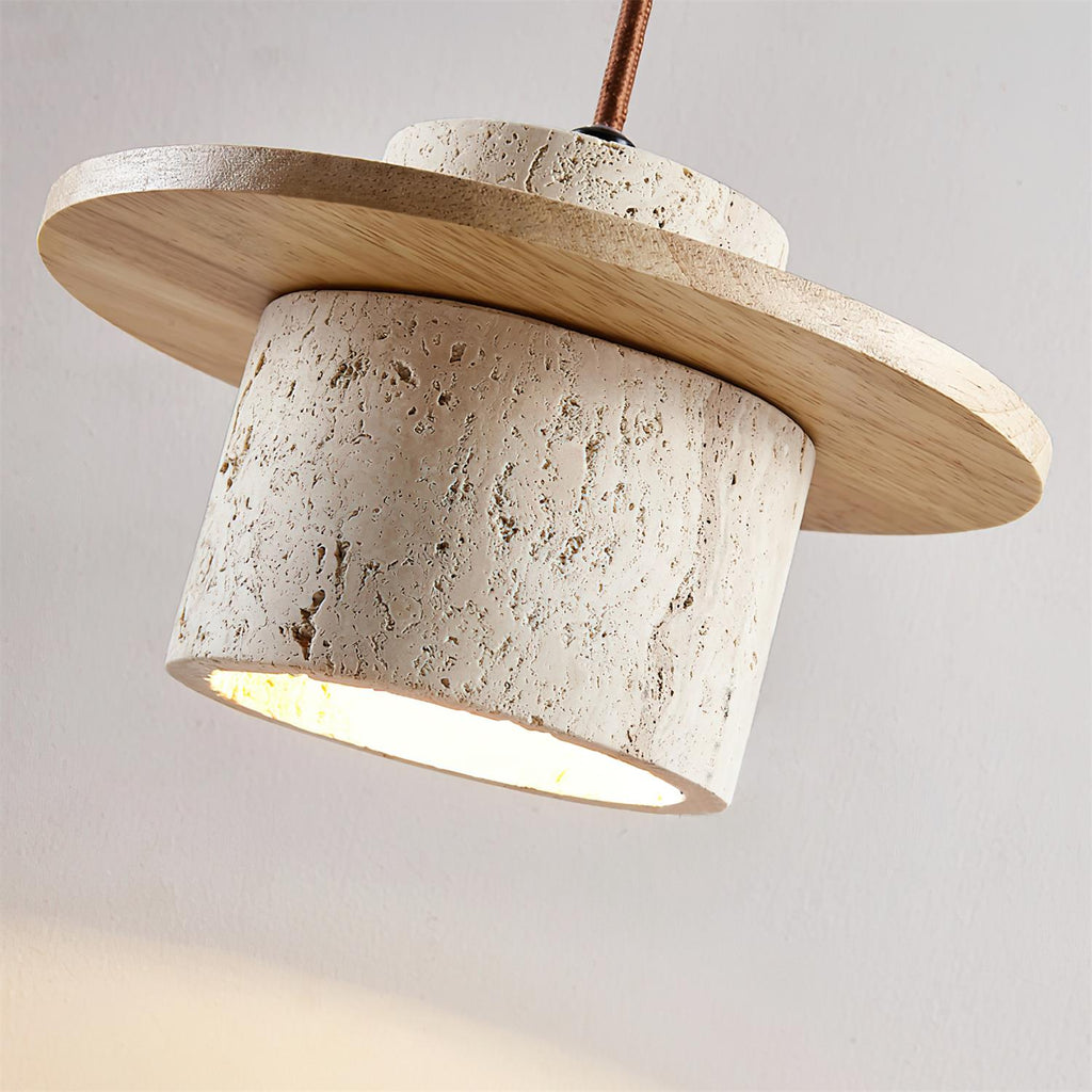 Retro Wabi Sabi Textured Travertine Wall Lamp M01 | Souliia