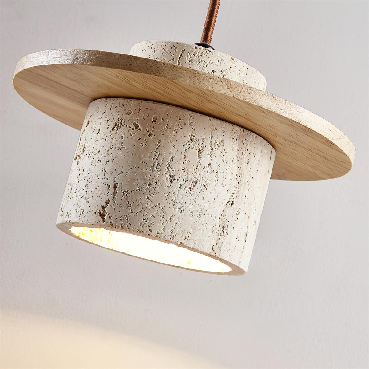 Retro Wabi Sabi Textured Travertine Wall Lamp M01 | Souliia