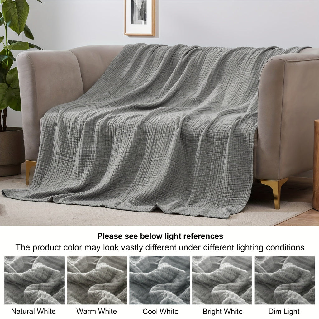 Cloudsoft Four-Layer Cotton Blanket — Soft, Breathable Weave