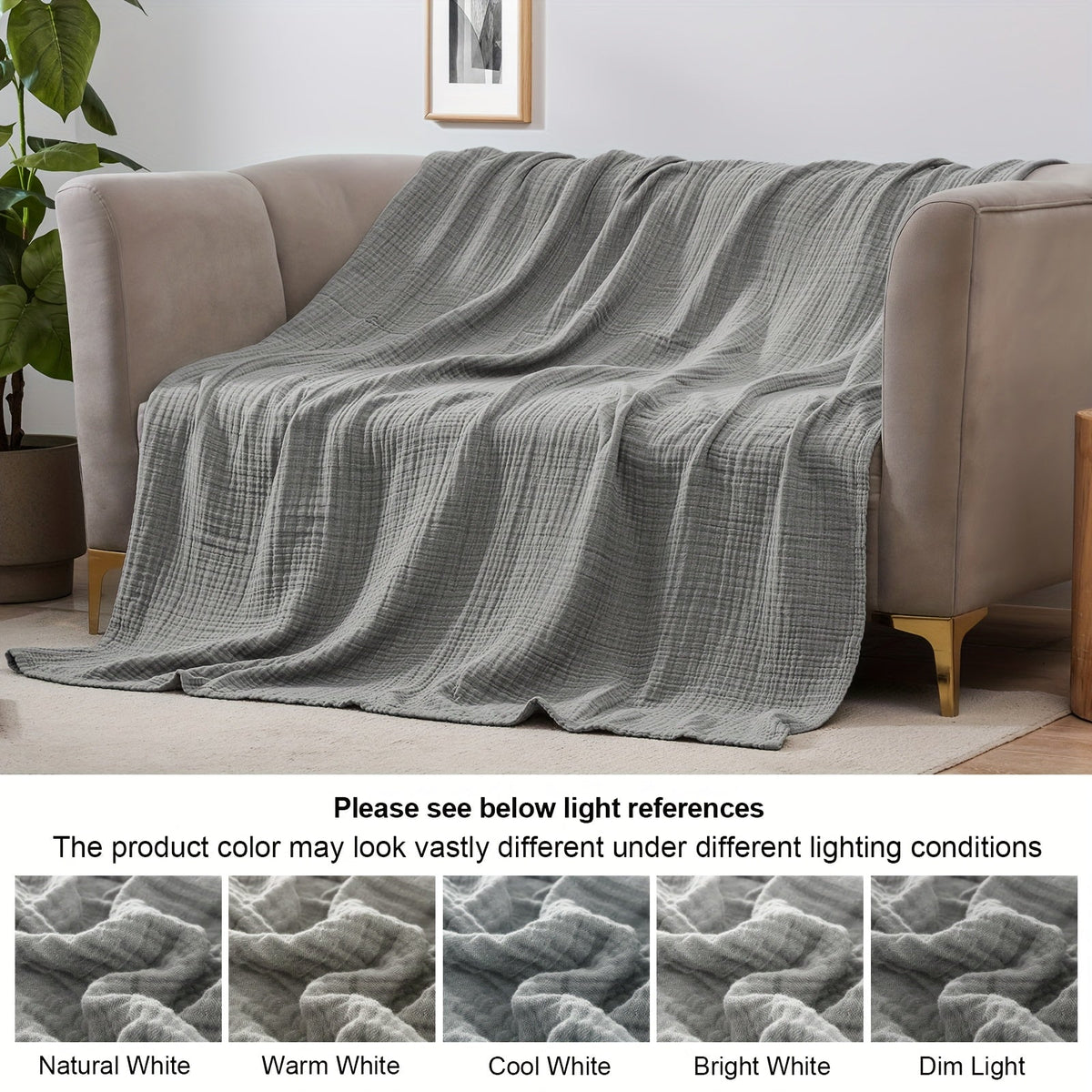 Cloudsoft Four-Layer Cotton Blanket — Soft, Breathable Weave