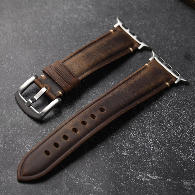 Luna Apple Watch Leather Strap — Handmade in Italy