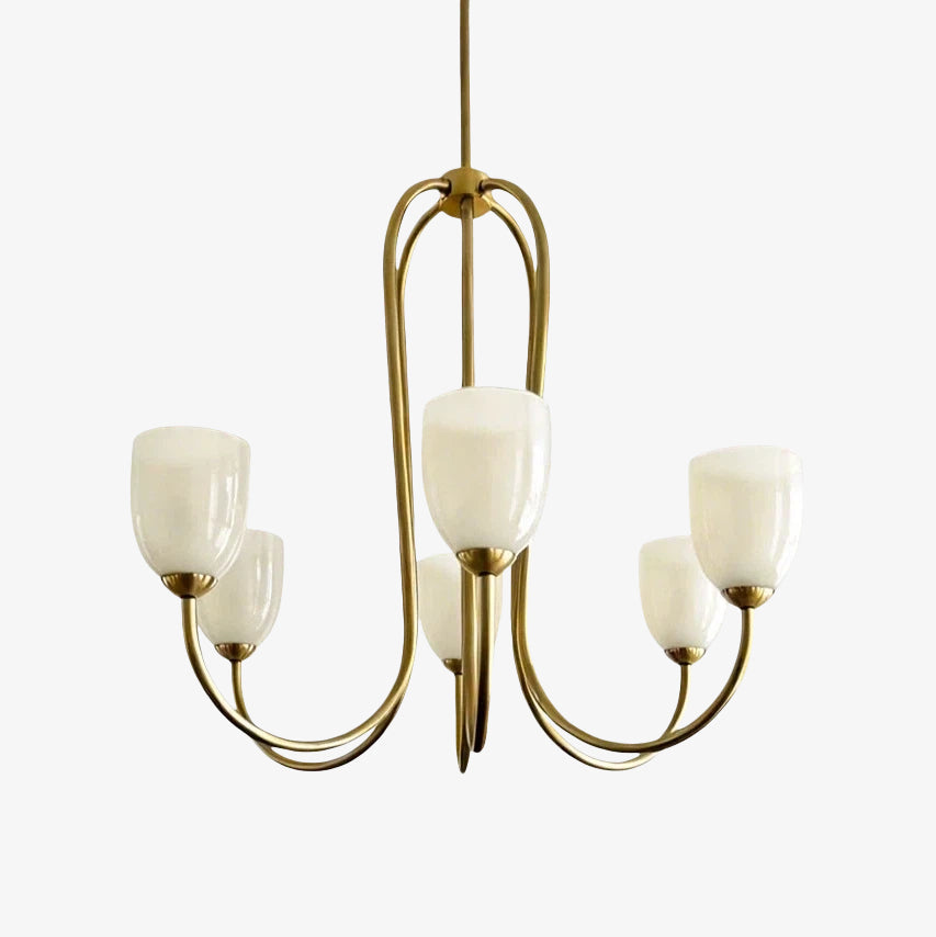 Shell Shade French Vintage Chandelier for Dining Room Lighting | Souliia
