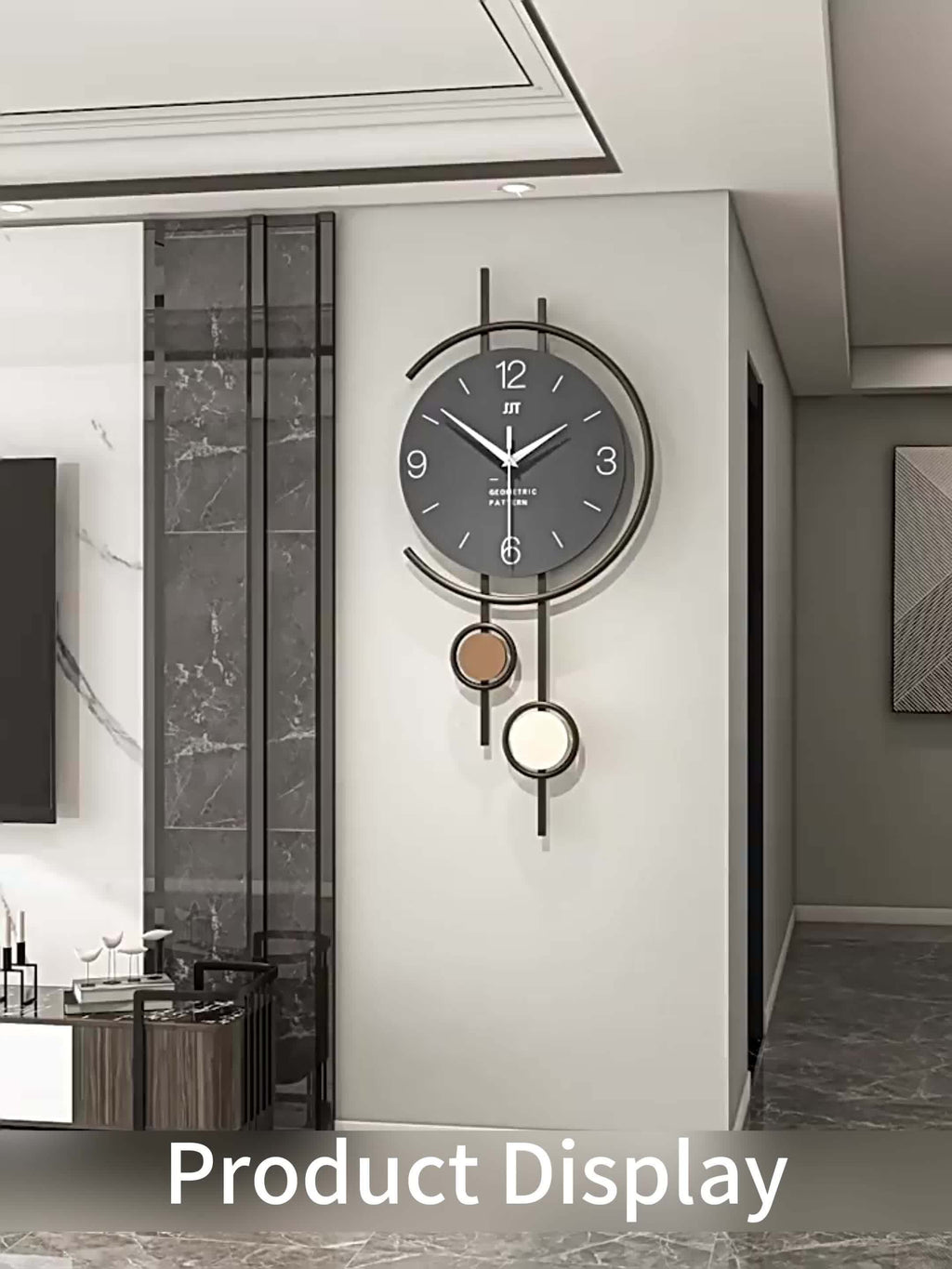Nordtick Silent Scandinavian Wall Clock — Minimalist Dial, Large Numerals
