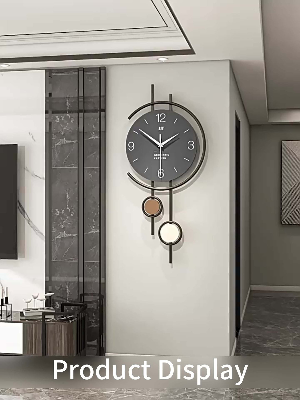 Nordtick Silent Scandinavian Wall Clock — Minimalist Dial, Large Numerals