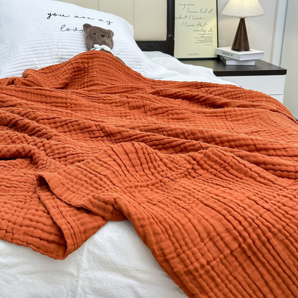 Cloudnest Six-Layer Cotton Gauze Blanket — Lightweight Breathable Weave