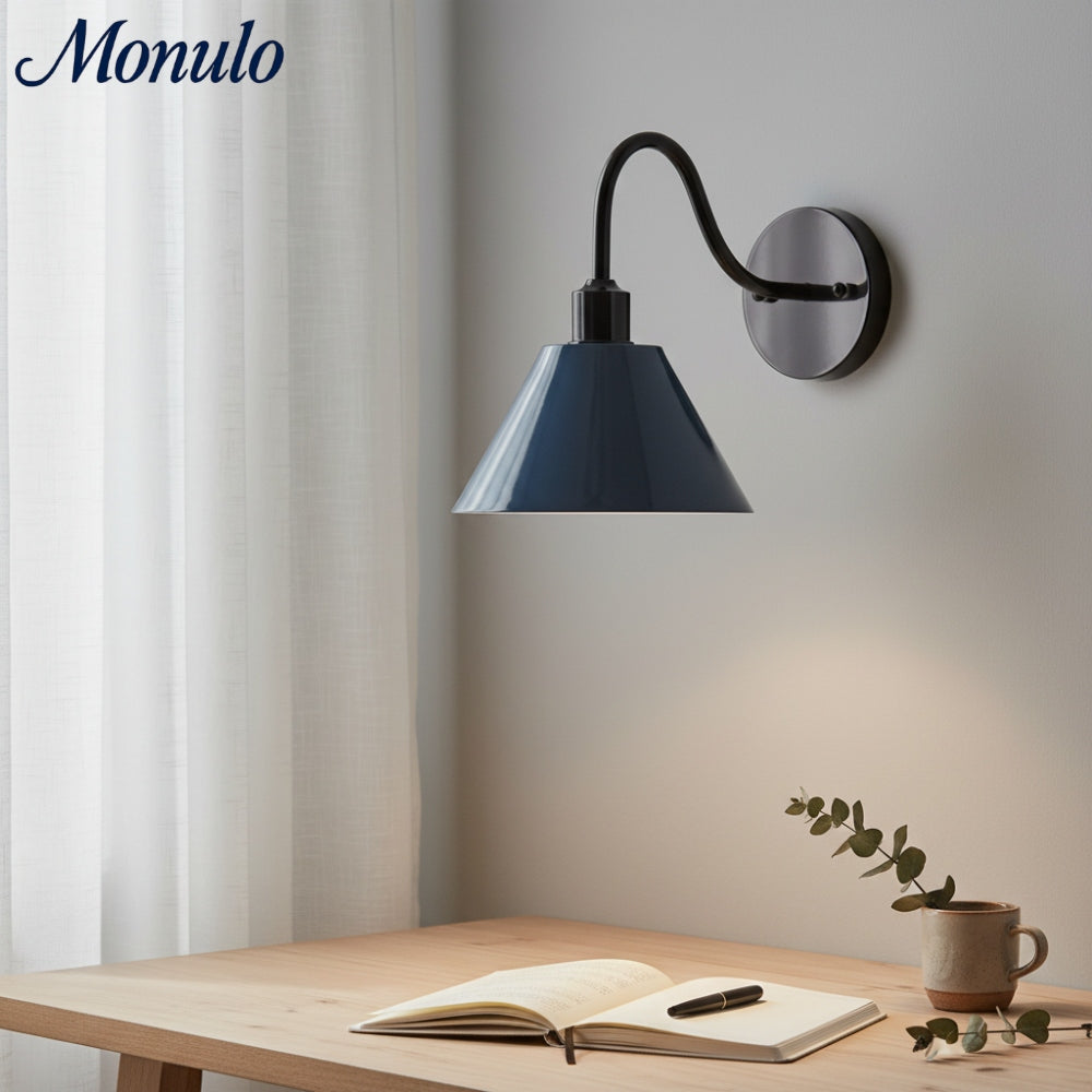 Narix Konische moderne Metall-Wandleuchte für Flure und Schlafzimmer | Souliia