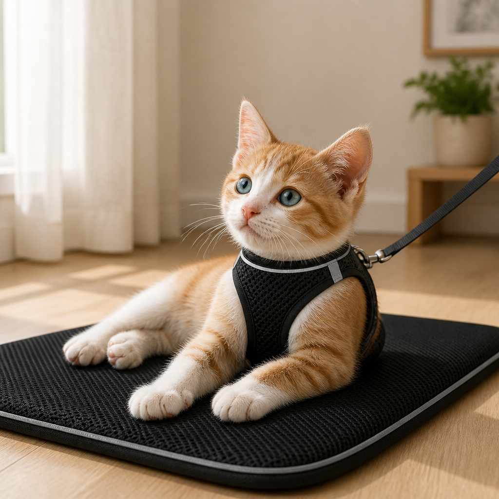 WhiskerGuard Comfort Harness — Τυλίξτε τη γάτα σας με ήρεμη, ασφαλή και απόδραση-αποτρεπτική ελευθερία - Souliia