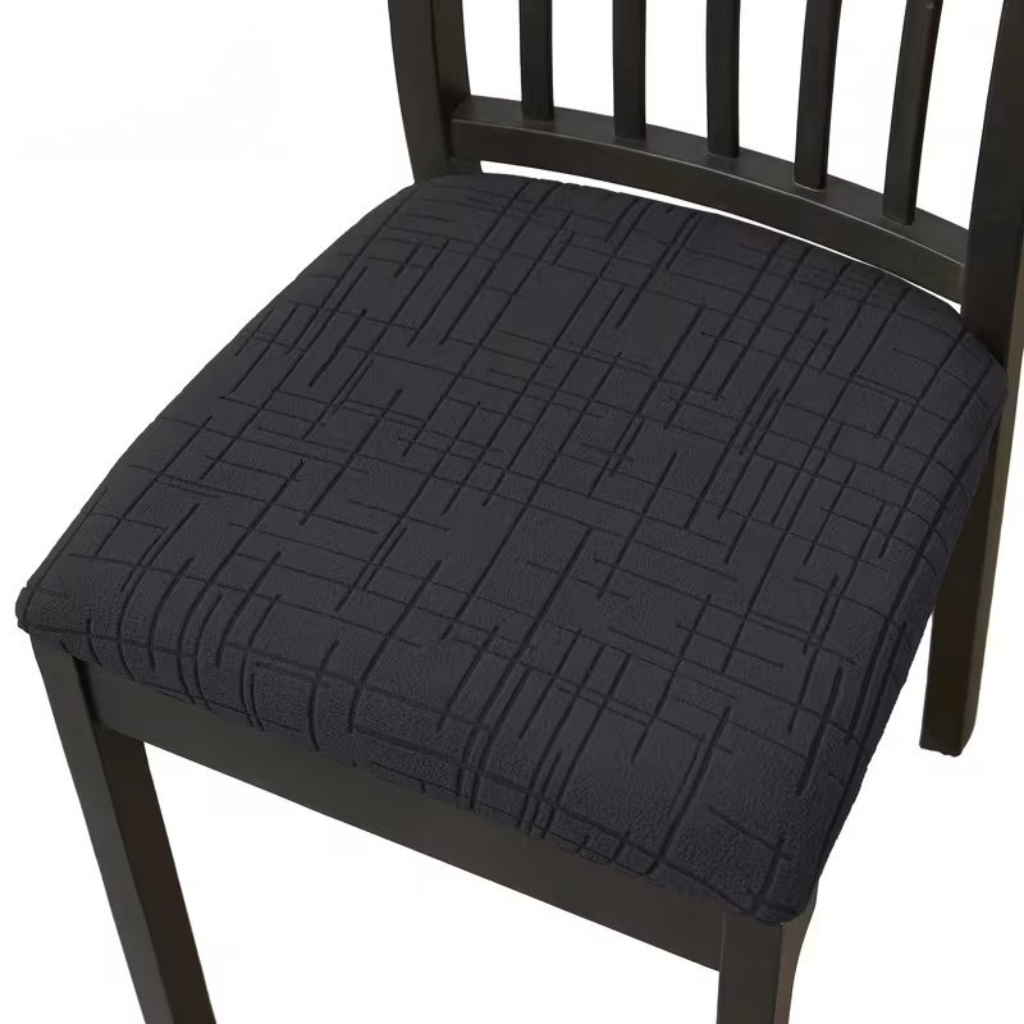 Crossfit Elastic Dining Chair Covers — Cross-Textured Stretch Fabric, Secure Fit