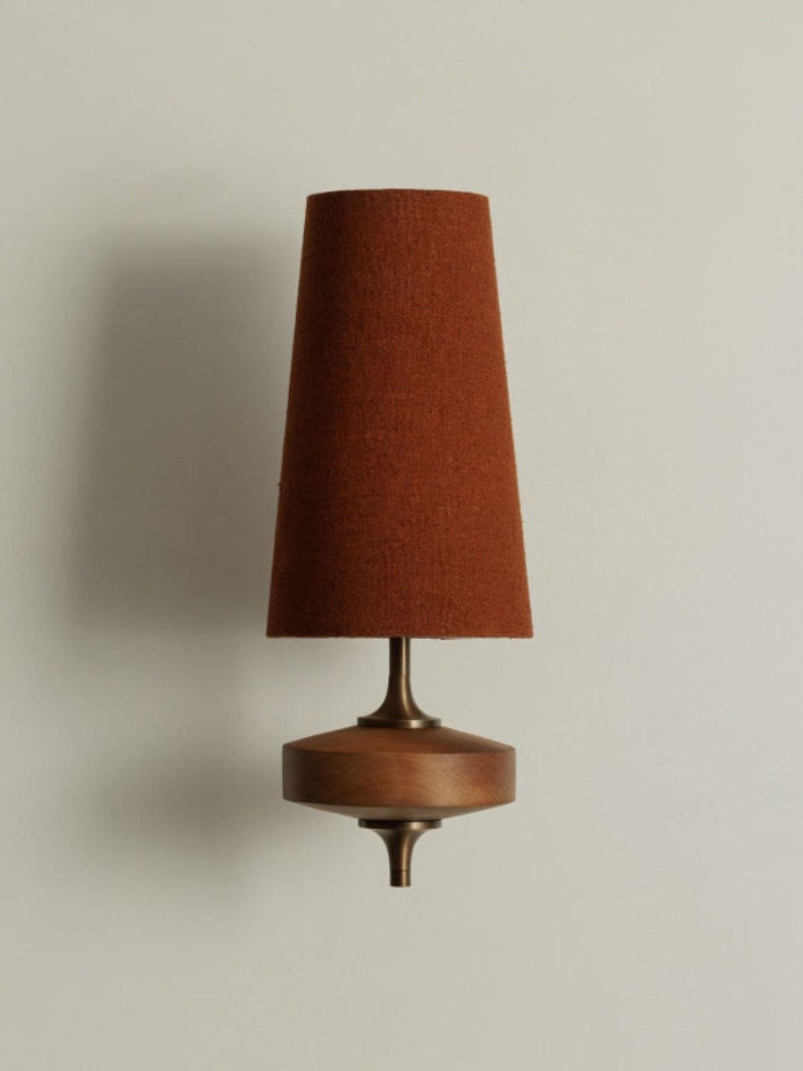 Rowan Retro Fabric Shade Wall Sconce – Classic Fabric Lighting For Bedroom | Souliia