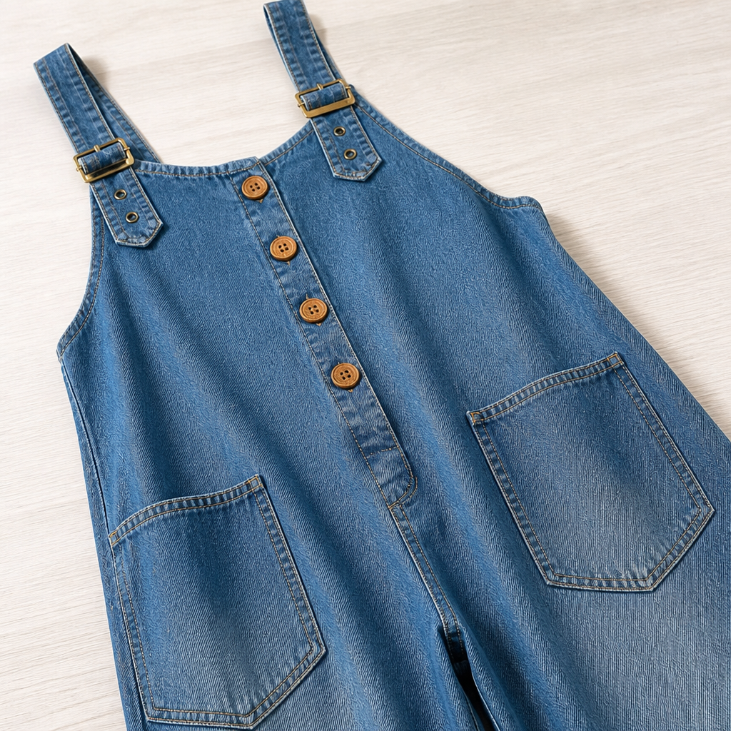 VelaSway Casual Denim Jumpsuit — Embrace All-Day Freedom with Flattering, Effortless Style - Souliia