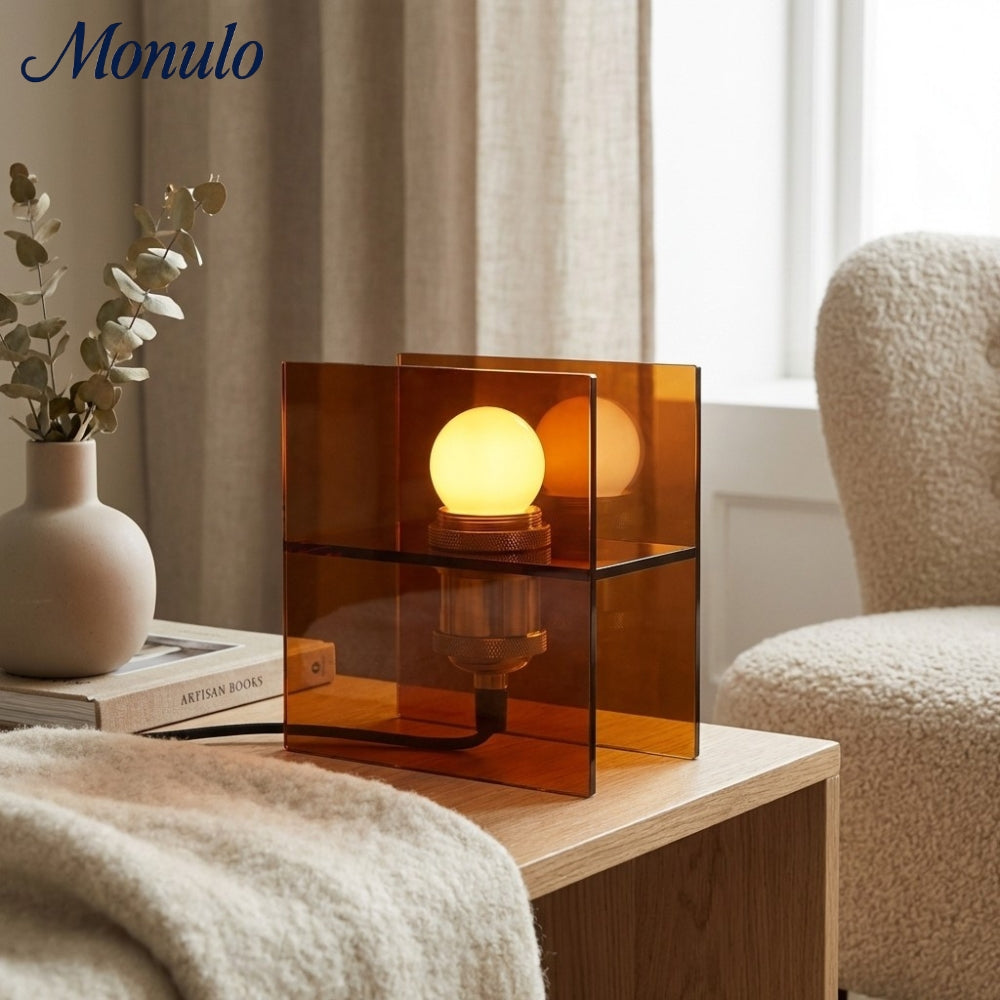 Sunset Ocean Horizon Gradient Tischlampe – Moderne Acryl-Lampe fürs Schlafzimmer | Souliia