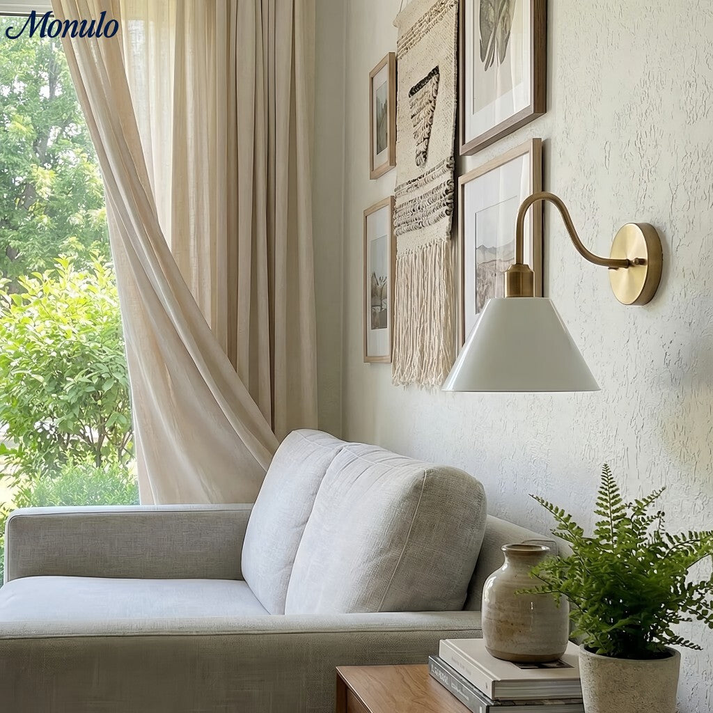Narix Konische moderne Metall-Wandleuchte für Flure und Schlafzimmer | Souliia
