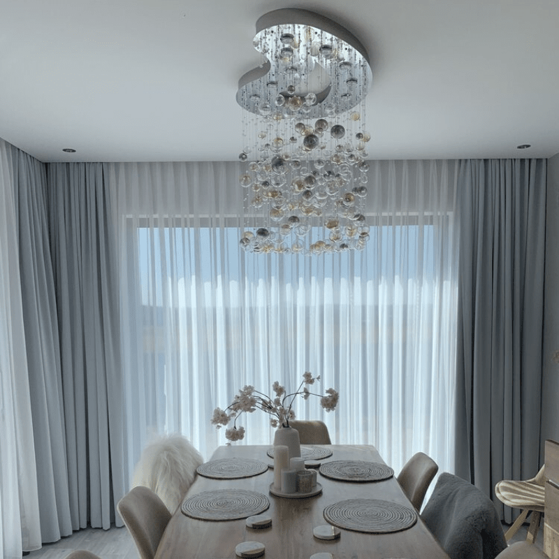 Mirror Finish Collection — Nova Crystal Teardrop Chandelier