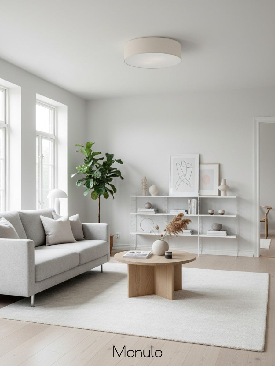 Soft Deckenlampe – Stoff- und Acryl-Rundleuchte für stimmungsvolles Licht | Souliia