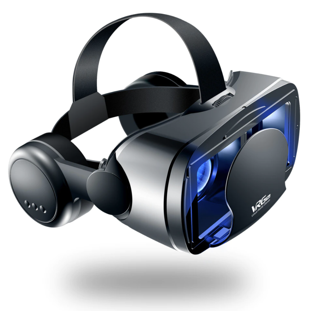 VR Headset with Built-in Headphones – Adjustable Lenses, Broad View & Universal Phone Support | Immersive 3D Experience for Smartphones - Souliia