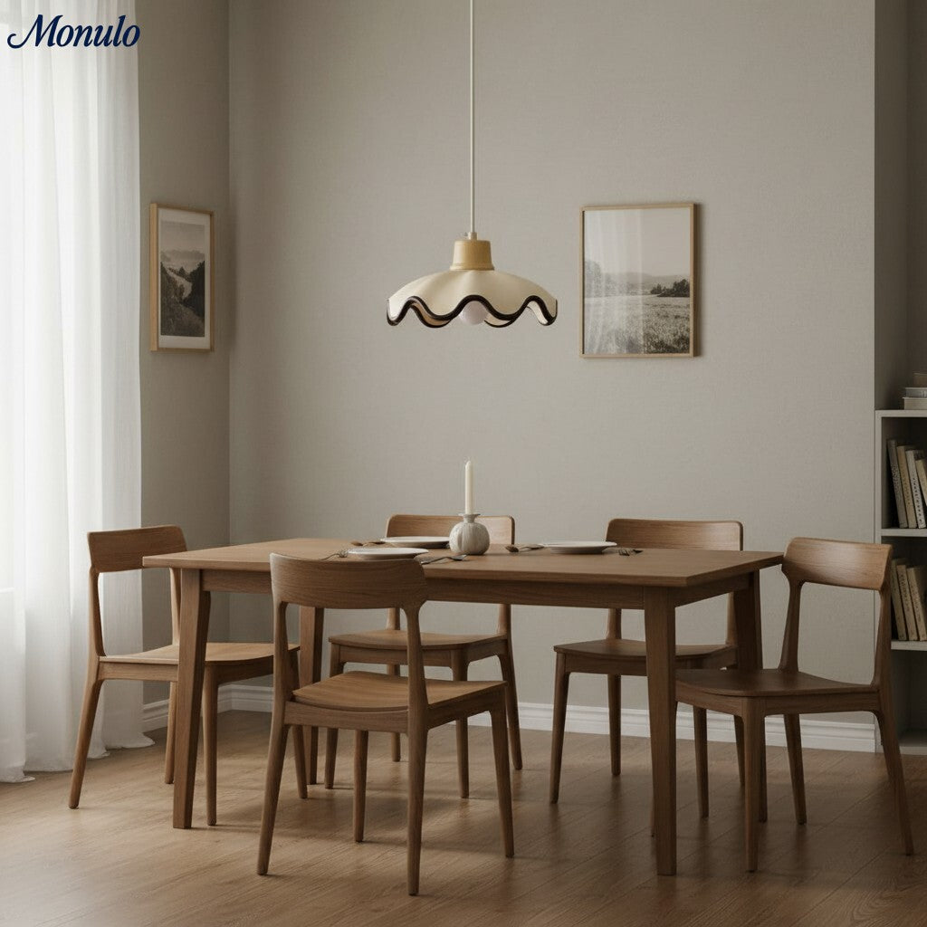 Resinova Wave-shaped Pendant Light - Modern Metallic Resin for Dining Rooms and kitchens | Souliia