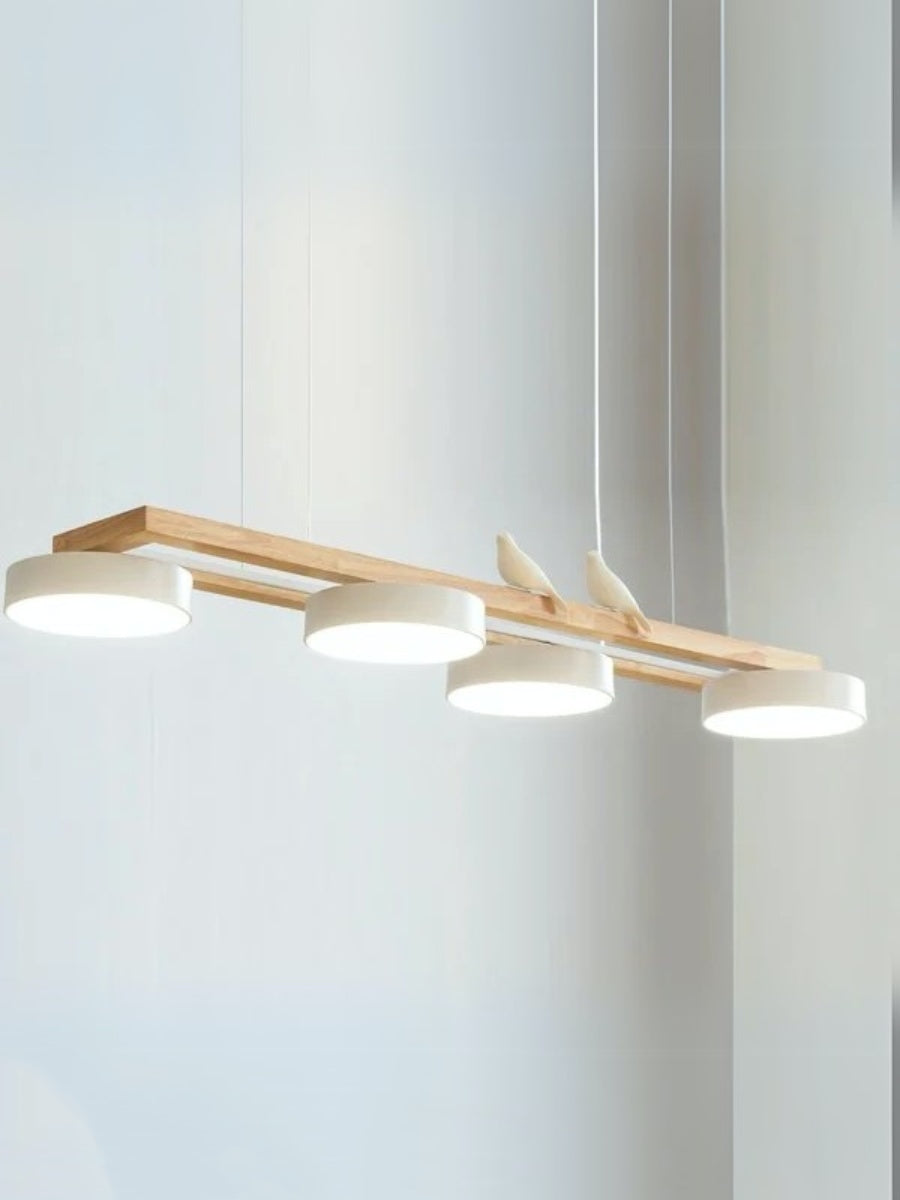 Moderne minimalistisk pendellampe med 4 fugle | Souliia