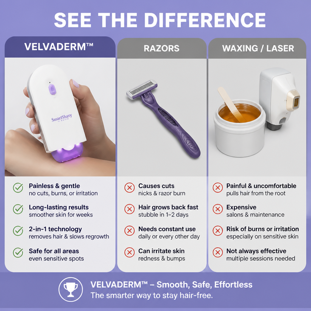 VelvaDerm — Glide Away Unwanted Hair and Stay Smooth for Weeks, No Sting - Souliia