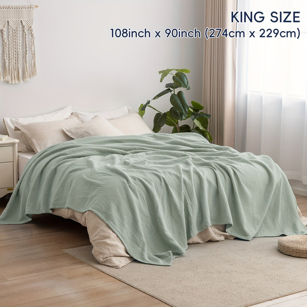 Cloudsoft Four-Layer Cotton Blanket — Soft, Breathable Weave