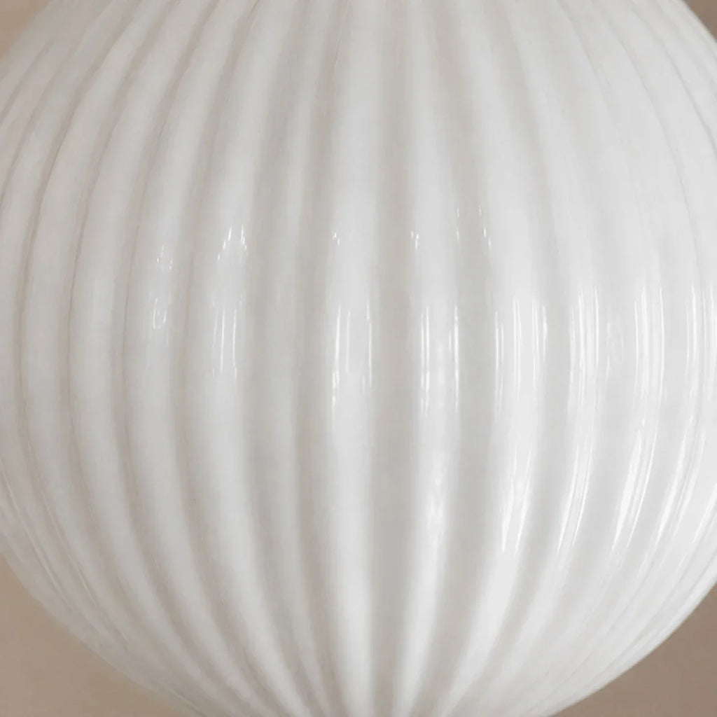 Ribbed Milk Glass Pendant Light | Souliia