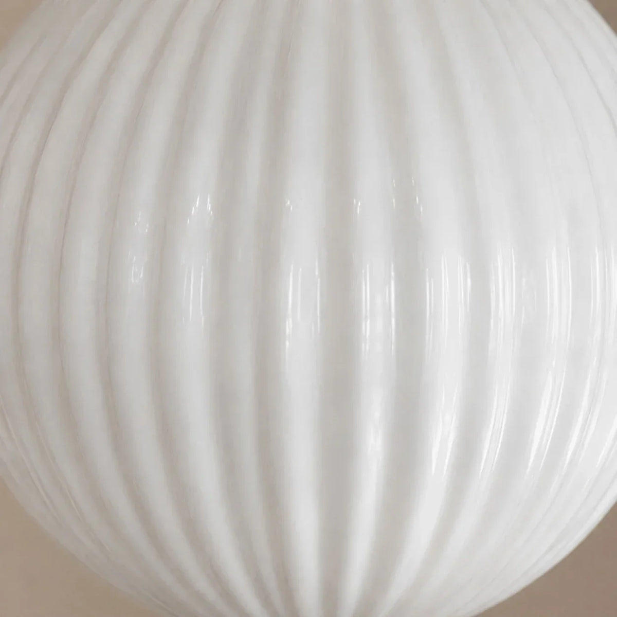 Ribbed Milk Glass Pendant Light | Souliia
