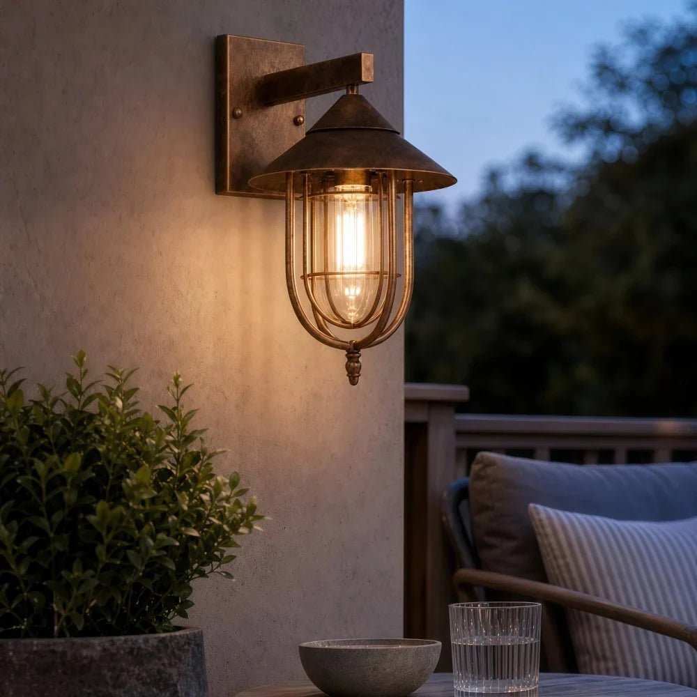 Patnox Outdoor Glass Wall Light | Souliia