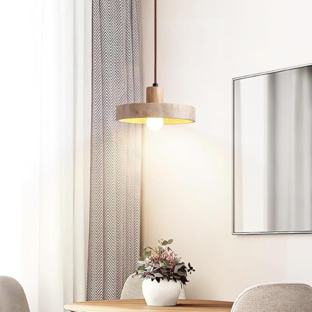 The Star's Radiance Travertine Pendant Light | Souliia