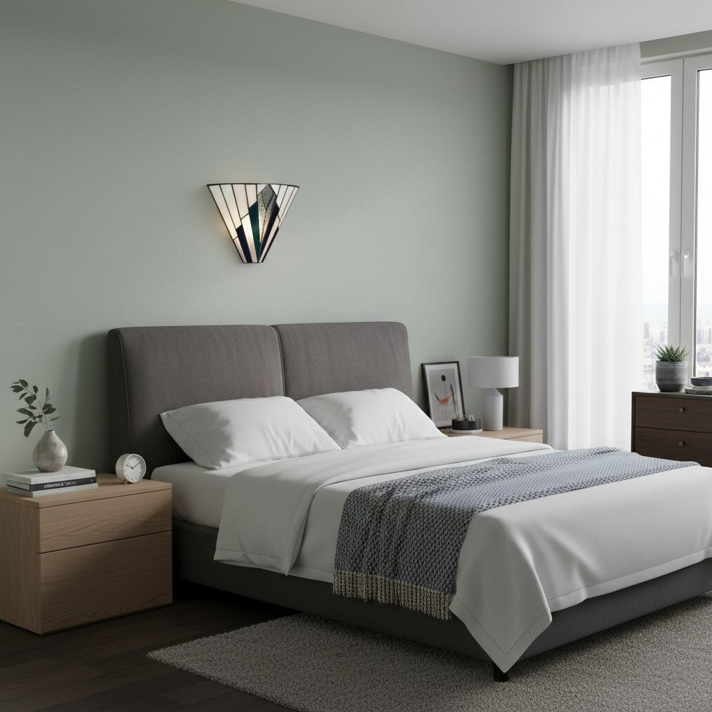 TiffStar Wandleuchte – Vintage Buntglas für Flure und Schlafzimmer | Souliia