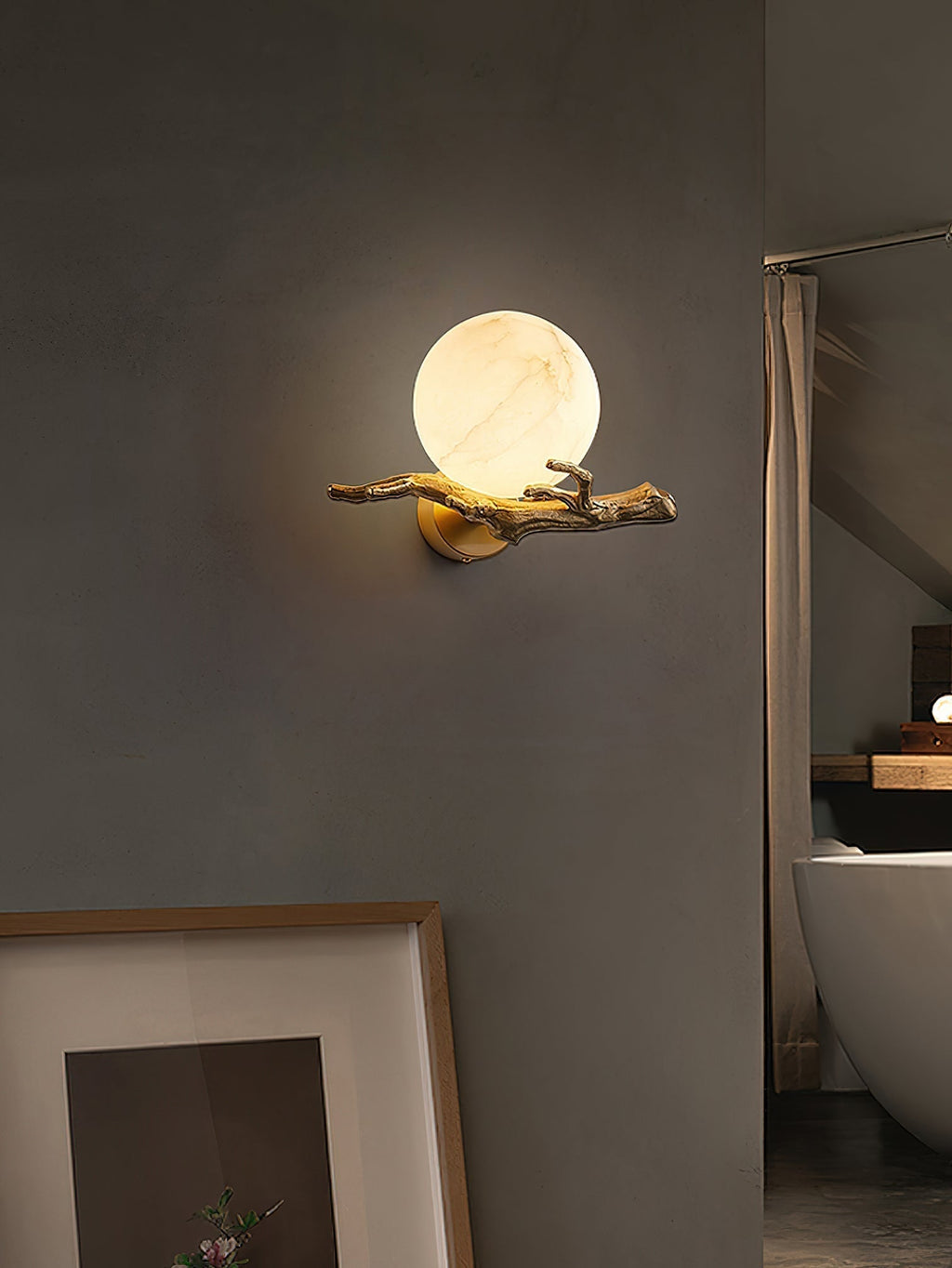 Retro Twigs Alabaster Wall Lamp | Souliia