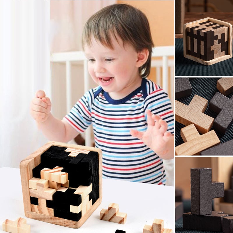 Jeu de puzzle en bois – Aiguisez votre esprit avec des énigmes stimulantes - Souliia