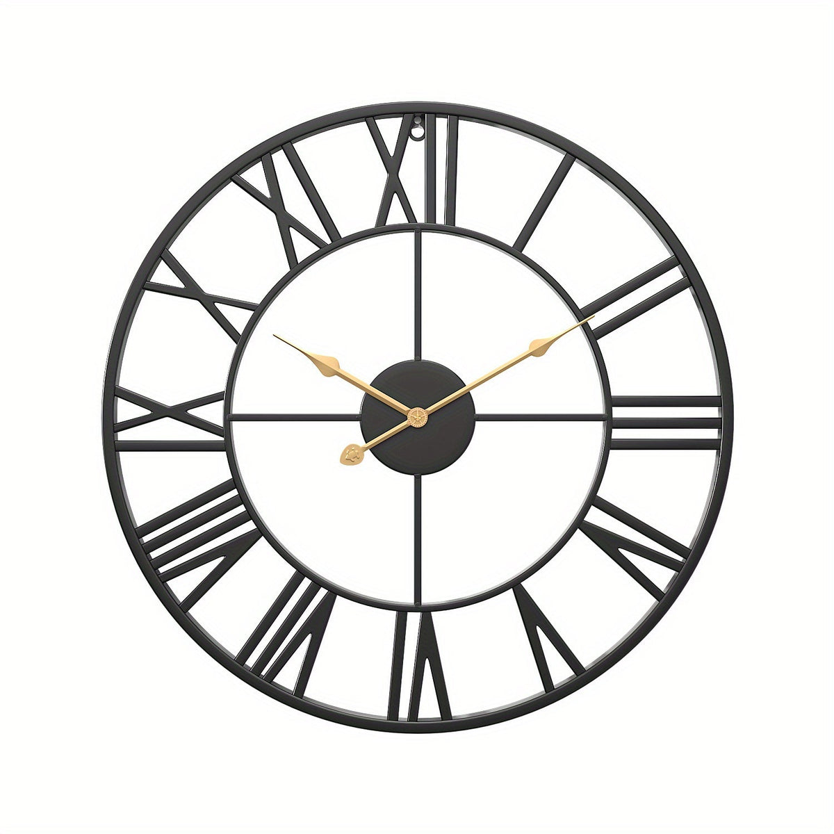 Serenetime Classic Round Wall Clock — Metal Frame, 30cm Diameter, Silent Sweep